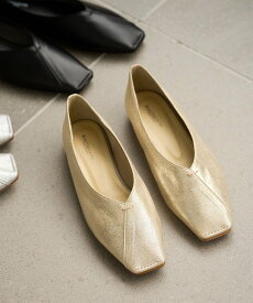 BEAUTY&YOUTH UNITED ARROWS Vカットステッチ フラットシューズ ビューティー＆ユース　ユナイテッドアローズ シューズ・靴 パンプス ブラック ゴールド ホワイト ネイビー レッド シルバー【送料無料】