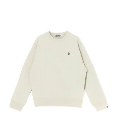 A BATHING APE APE HEAD ONE POINT RELAXED FIT CREWNECK M ア ベイシング エイプ トップス スウェット・トレーナー ベージュ ブラック グレー ピンク ブルー【送料無料】