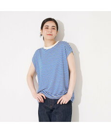 【SALE／30%OFF】collex 【WEB限定】フレンチスリーブボーダーTシャツ コレックス トップス カットソー・Tシャツ ブラック ブルー【送料無料】