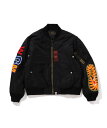 A BATHING APE SHARK MA-1 ア ベイシング エイプ ジャケット・アウター MA-1 ピンク ブラック【送料無料】
