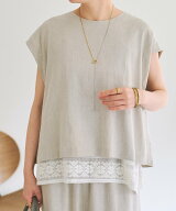 【SALE／40%OFF】BEARDSLEY リネンショートベスト【セットアップ】 ビアズリー トップス シャツ・ブラウ…