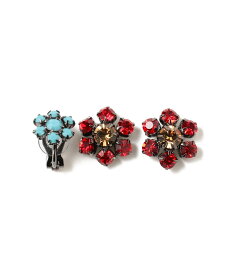 【SALE／50%OFF】Ray BEAMS LOTUS PINK / Flower ピアス セット ビームス アウトレット アクセサリー・腕時計 ピアス レッド ベージュ グリーン