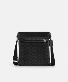 【SALE／62%OFF】COACH OUTLET 【公式】スリム メッセンジャー・シグネチャー ジャカード コーチ　アウトレット バッグ ショルダーバッグ ブラック【送料無料】
