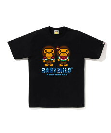 A BATHING APE (M)ABC CAMO BABY MILO WATER MELON SUMMER TEE ア ベイシング エイプ トップス カットソー・Tシャツ ブラック ホワイト【送料無料】