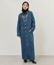 ADAM ET ROPE' FEMME 【WEB限定】・【追加】デニムシャツロングワンピース アダムエロペ ワンピース・ドレス シャツワ…