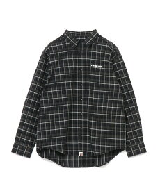 A BATHING APE BAPE CHECK SHIRT ア ベイシング エイプ トップス シャツ・ブラウス ブラック レッド【送料無料】