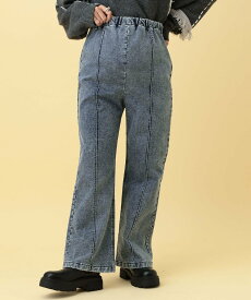 【SALE／30%OFF】LEPSIM 【産前・産後対応】マタニティ/裏起毛デニムフレアパンツ レプシィム マタニティウェア・ベビー用品 マタニティパンツ・スカート ブルー【送料無料】