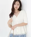 部分シアーペプラムニット