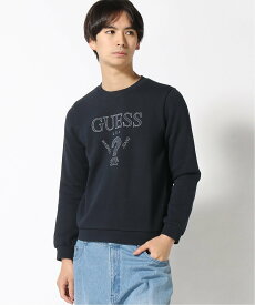【SALE／50%OFF】GUESS (M)Logo Sweatshirt ゲス トップス スウェット・トレーナー ネイビー ブラック ベージュ