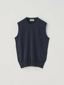 JOHN SMEDLEY [Anglo Indian Gauze]ノースリーブニットプルオーバー ｜ RYLIE ｜ 30G ジョンスメドレー トップス ニット ネイビー【送料無料】