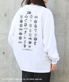 【SALE／20%OFF】SETUP7 NBA/ALL NBA TEAM LOGO LONG Sleeve Tee セットアップセブン トップス カットソー・Tシャツ ブラック ホワイト【送料無料】