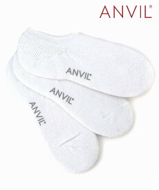 【SALE／25%OFF】ANVIL ANVIL/3パック インソックス 3P浅履きソックス スニーカーソックス メンズ 靴下 3足セット アンヴィル ANS020 セットアップセブン 靴下・レッグウェア 靴下 ホワイト ブラック