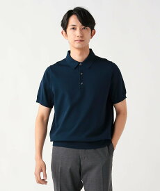 BEAMS HEART MEN ニット ポロ ビームス ハート トップス ポロシャツ ブラック ネイビー【送料無料】