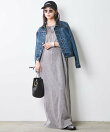 硫化染スウェット5分袖ロングワンピース <大きいサイズ有>シックスタイル