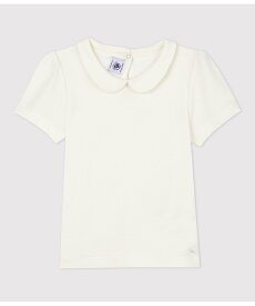 PETIT BATEAU 衿付き半袖Tシャツ プチバトー トップス カットソー・Tシャツ ホワイト【送料無料】