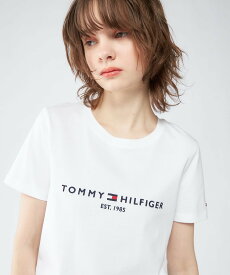 TOMMY HILFIGER (W)TOMMY HILFIGER(トミーヒルフィガー) ベーシックロゴTシャツ トミーヒルフィガー トップス カットソー・Tシャツ ホワイト ネイビー ブラック【送料無料】