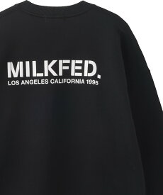 MILKFED. STENCIL SWEAT TOP ミルクフェド トップス スウェット・トレーナー ブラック グリーン グレー ホワイト ピンク【送料無料】