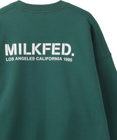 MILKFED. STENCIL SWEAT TOP ミルクフェド トップス スウェット・トレーナー ブラック グリーン グレー ホワイト ピンク【送料無料】
