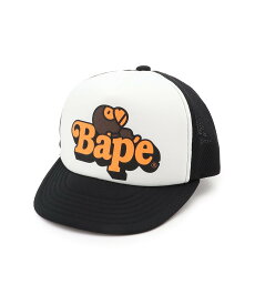 A BATHING APE MILO ON BAPE MESH CAP ア ベイシング エイプ 帽子 キャップ レッド ブラック【送料無料】