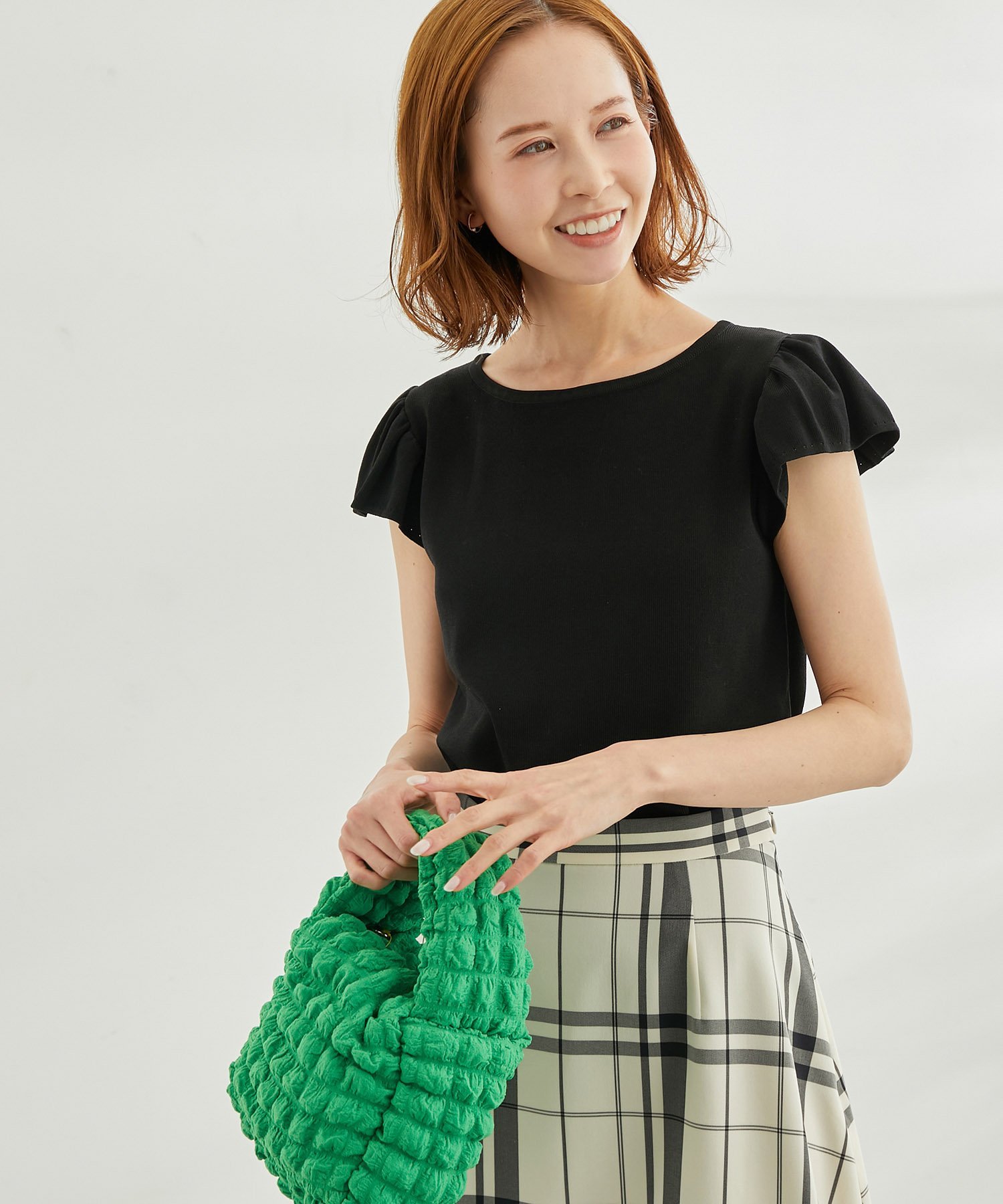 春のコレクションBeauty knit UVカット・接触冷感・洗濯機OK フレンチニットプルオーバー