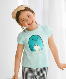 【SALE／30%OFF】ANY KIDS 【WEB限定/すみっコぐらし】ミラクルスパンコールTシャツ エニィ トップス カットソー・Tシャツ グリーン ピンク パープル