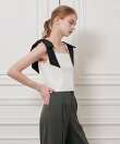 【LOULOU WILLOUGHBY】ショルダーリボンミニタンクプルオーバー