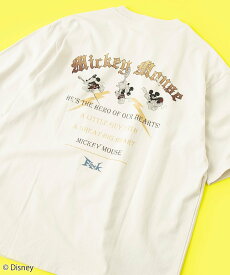【SALE／14%OFF】coen MICKEY(ミッキー)/ヴィンテージライクTシャツ コーエン トップス カットソー・Tシャツ グレー ホワイト