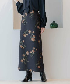 【SALE／20%OFF】Andemiu ゴブランIラインスカート アンデミュウ スカート ロング・マキシスカート ネイビー ホワイト ブラウン【送料無料】