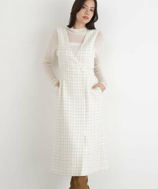 【SALE／40%OFF】PINKY&DIANNE ◆ループツイードジャンバースカート ピンキー アンド ダイアン ワンピース・ドレス ワンピース ネイビー ベージュ【送料無料】