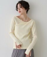【SALE／11%OFF】Rouge vif la cle 【一部店舗限定】ドレープスリットスリーブリブニット ルージュ・ヴィ…