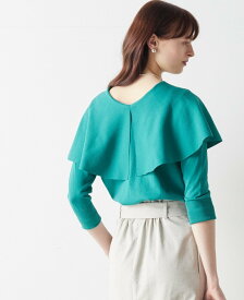 【SALE／60%OFF】Liesse ケープネック2WAYニット リエス トップス ニット グリーン ホワイト ネイビー【送料無料】