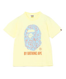 A BATHING APE NEON CAMO BY BATHING APE TEE ア ベイシング エイプ トップス カットソー・Tシャツ ホワイト イエロー【送料無料】