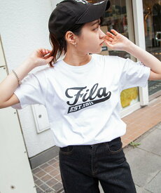 FILA ベースボールロゴテイストTシャツ ジップファイブ トップス カットソー・Tシャツ