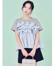 【HANAE MORI×CELFORDコラボ】【洗える】バタフライリボンチュニック