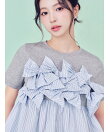 【HANAE MORI×CELFORDコラボ】【洗える】バタフライリボンチュニック