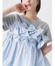 【HANAE MORI×CELFORDコラボ】【洗える】バタフライリボンチュニック