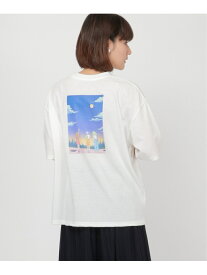 【SALE／30%OFF】ikka Kisa コラボバックプリントT イッカ トップス カットソー・Tシャツ ホワイト ブラック