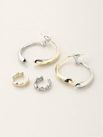 【SALE／50%OFF】Donnaruma Donnaruma/(W)MIXメタルピアス&イヤカフSET ドンナルンマ アクセサリー・腕時計 ピアス