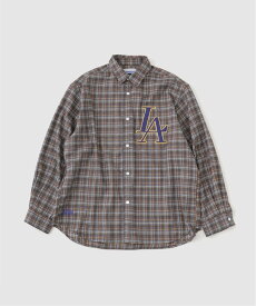 【SALE／30%OFF】JOURNAL STANDARD Off The Court by NBA / オフ・ザ・コート バイ NBA 別注 チェックシャツ ジャーナル スタンダード トップス シャツ・ブラウス ブラウン グリーン【送料無料】