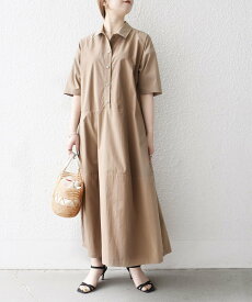 SHIPS any SHIPS any:＜洗濯機可能＞タイプライター ボリューム シャツ ワンピース シップス ワンピース・ドレス シャツワンピース ブラック ブラウン ピンク【送料無料】