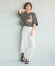 フラワーモチーフTシャツ