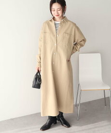 【SALE／17%OFF】AMERICAN HOLIC デニムシャツワンピース アメリカンホリック ワンピース・ドレス ワンピース ブルー ベージュ