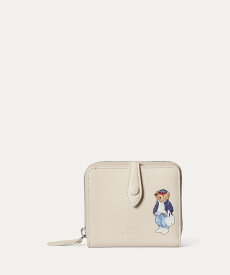POLO RALPH LAUREN Polo ベア レザー コンパクト ウォレット ラルフローレン 財布・ポーチ・ケース 財布 ベージュ【送料無料】