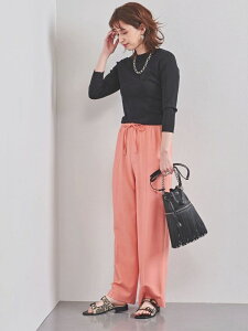 UNITED ARROWS UBC BIANCO ドローストリングパンツ ユナイテッドアローズ パンツ/ジーンズ フルレングス ネイビー【送料無料】