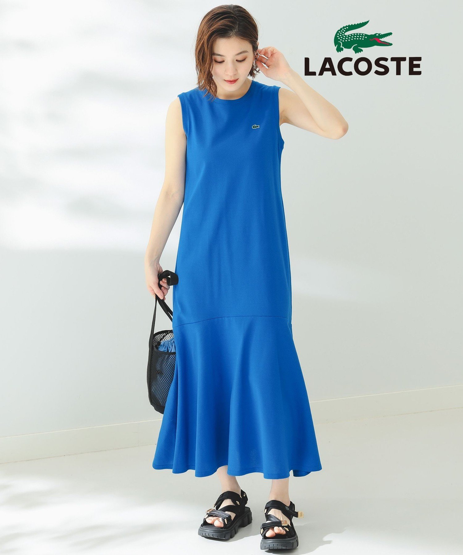 LACOSTE for B:MING by BEAMS / 別注 カノコ ノースリーブ ワンピース ウォッシャブル