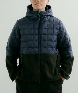 �ySALE�^10%OFF�zURBAN RESEARCH ITEMS TAION FREECE+DOWN HOOD JACKET �A�[�o�����T�[�`�A�C�e���Y �W���P�b�g�E�A�E�^�[ �_�E���W���P�b�g�E�_�E���x�X�g �u���b�N�y���������z