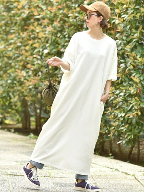 Coca ポケット付きゆったりロング丈スウェットワンピース Rakuten Fashion 楽天ファッション 旧楽天ブランドアベニュー P