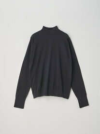 JOHN SMEDLEY Mock turtle neck Long sleeved Pullover ｜ OAKDALE ｜ 30G EASY FIT ジョンスメドレー トップス ニット ブラック【送料無料】