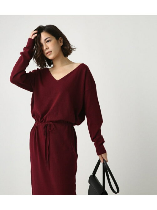 Azul By Moussy 両vネックブラウジングニットワンピース Rakuten