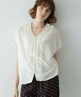 Sonny Label Vネックフリルカラーブラウス サニーレーベル トップス シャツ・ブラウス イエロー ブラック…